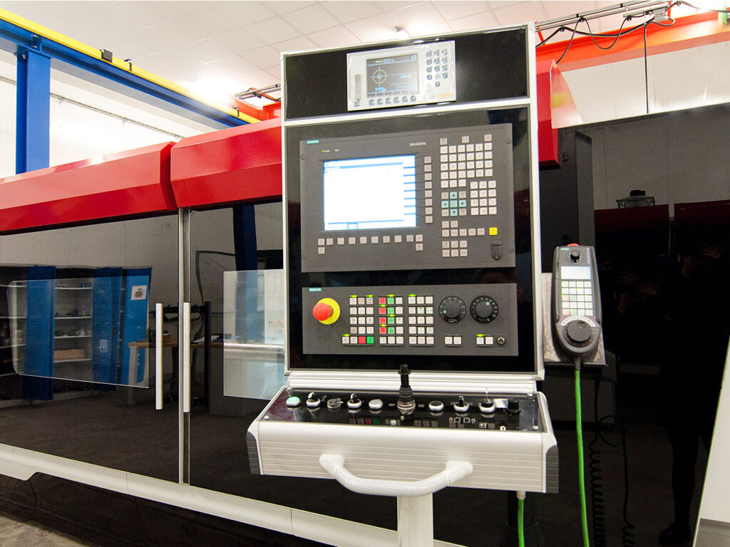 Control panel view of BHMR Fermat grinder sold in the U.K. Leader CNC Technologies.
