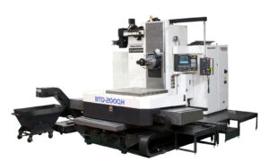 Shibaura Machine's BTD, horizontal boring mill. Sold in the UK by Leader CNC Technologies.