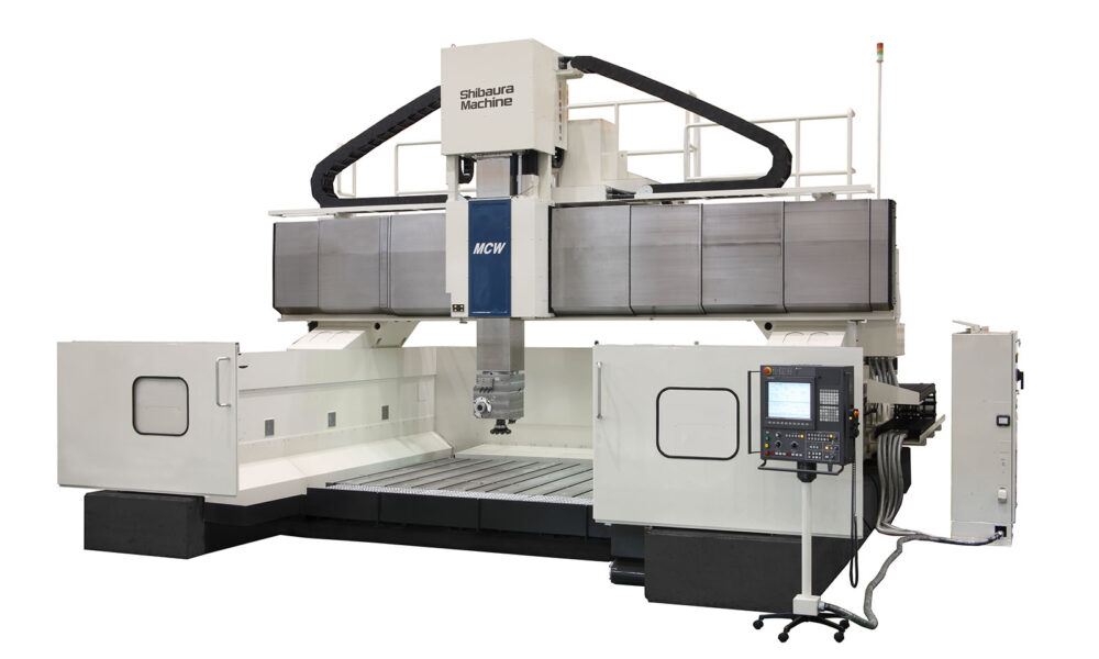 Shibaura Machine's MCW, double column machining centre. Sold in the UK by Leader CNC Technologies.