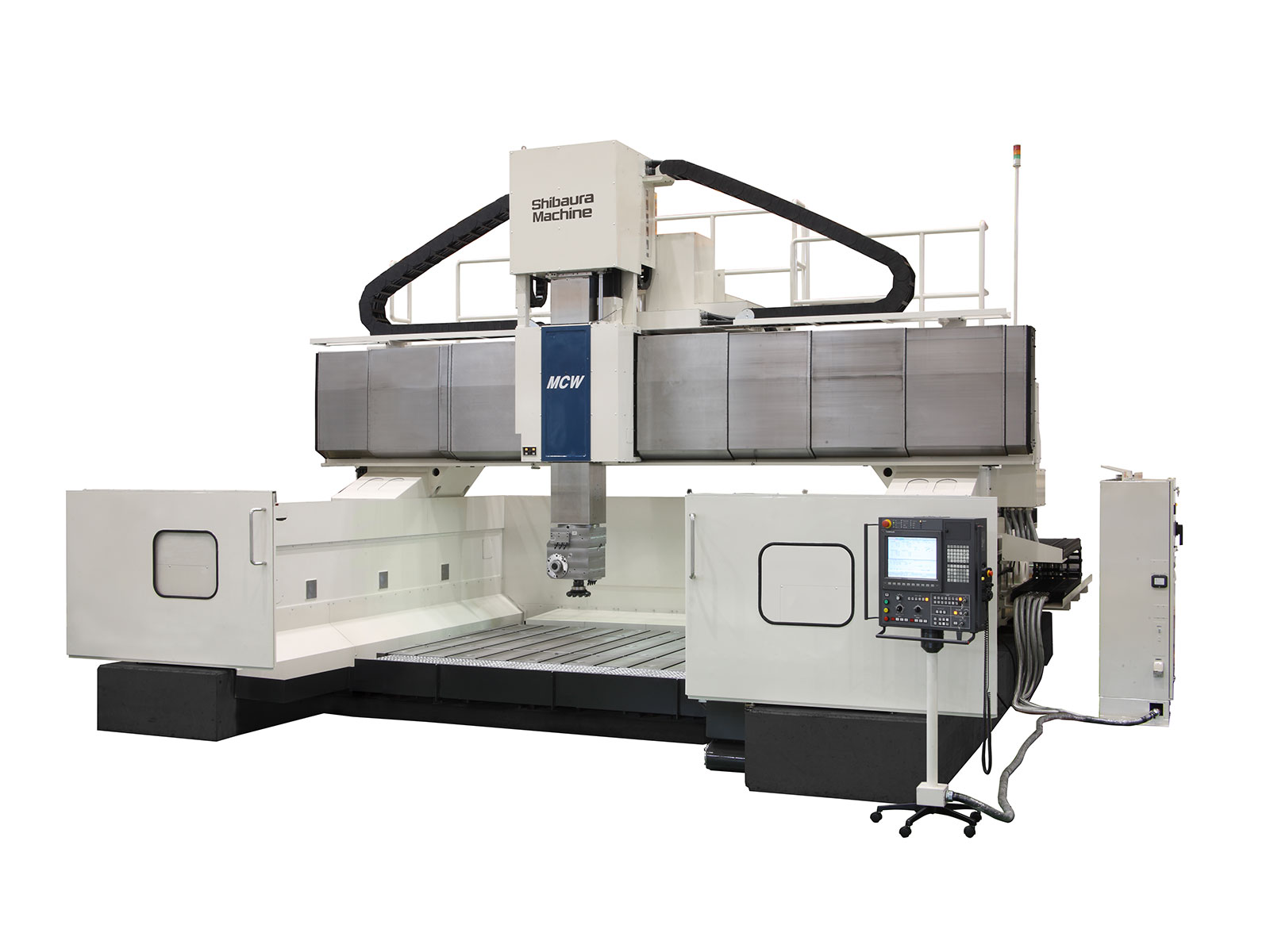Shibaura Machine's MCW, double column machining centre. Sold in the UK by Leader CNC Technologies.