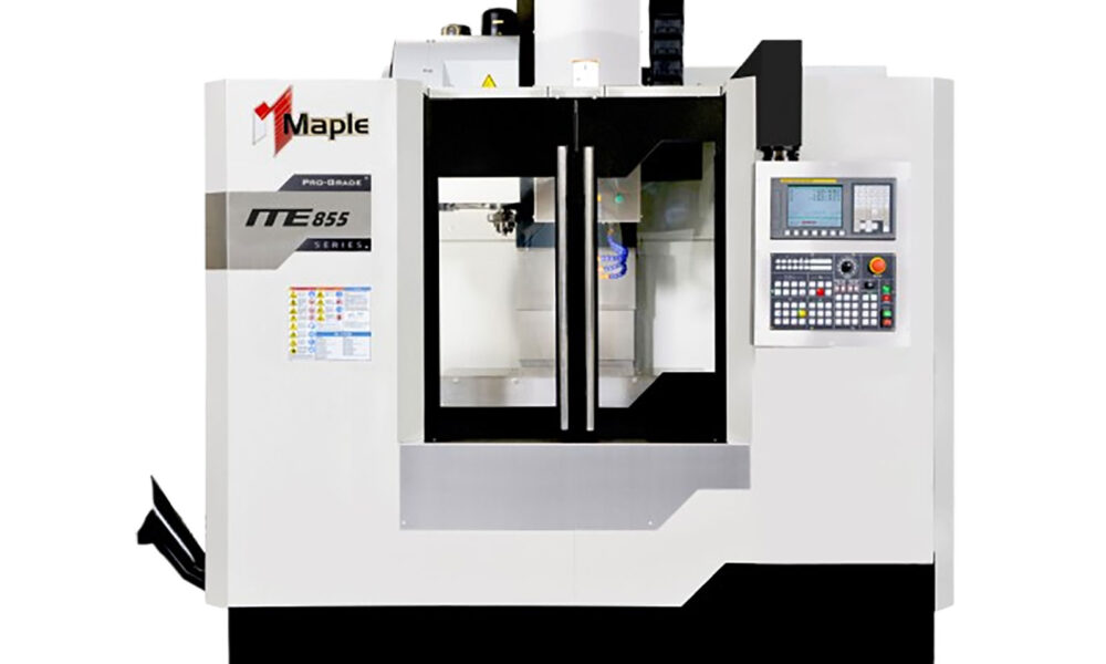 Maple Technology's ME series, vertical machining centre. Sold by Leader CNC Technologies.