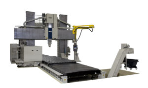 Shibaura Machine's MPCB, double column machining centre. Sold in the UK by Leader CNC Technologies.