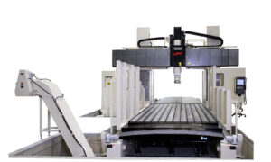 Shibaura Machine's MPF, double column machining centre. Sold in the UK by Leader CNC Technologies.