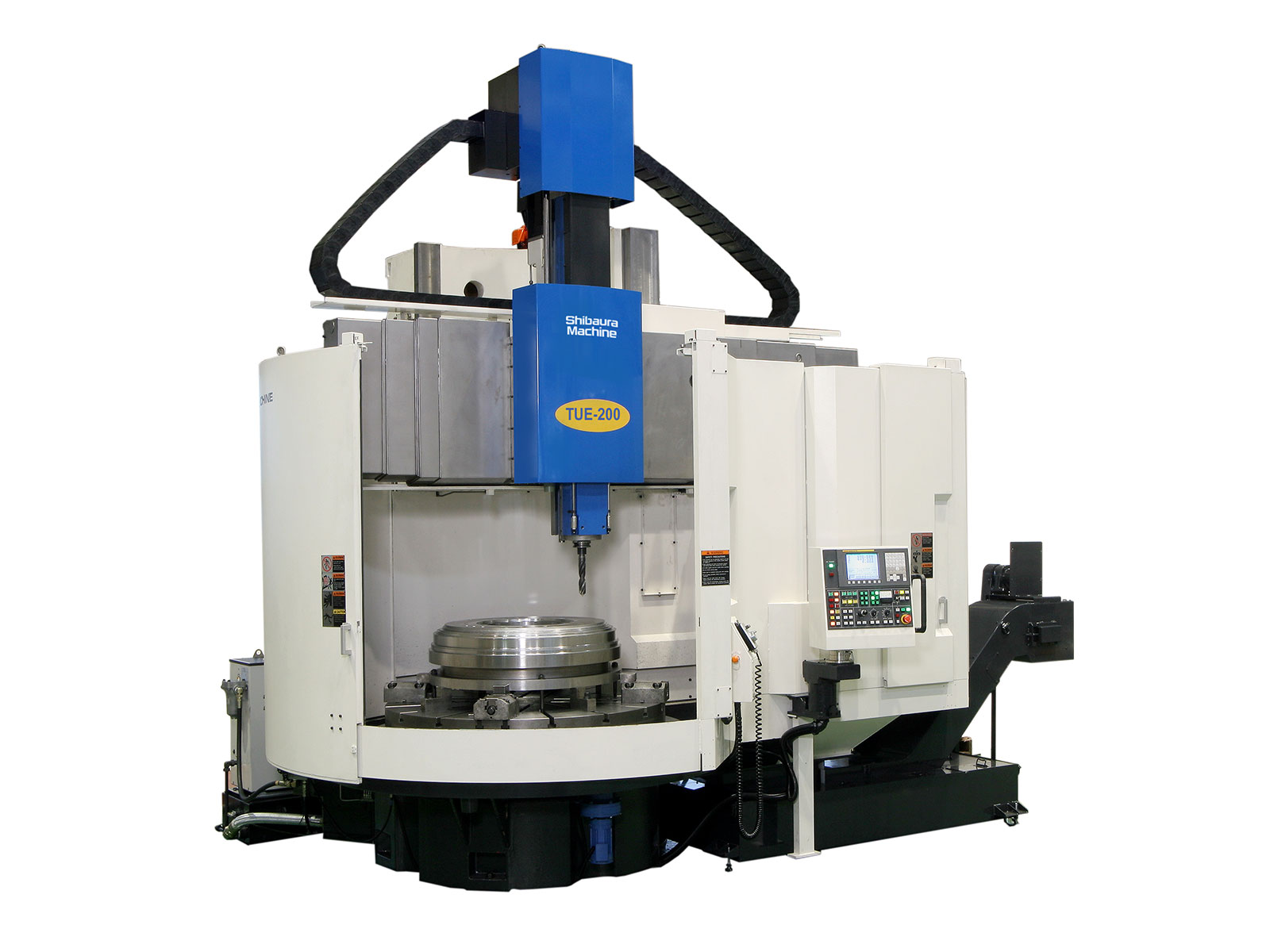 Shibaura Machine's TUE, vertical borer and turning mill. Sold in the UK by Leader CNC Technologies.