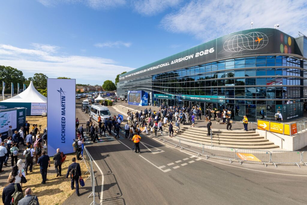 View of the entrance to Farnborough International Airshow